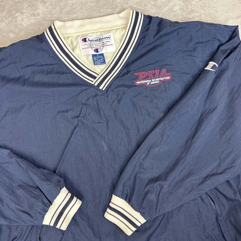 Vintage 90s Champion Professional Ski instructor America Pockets Drawstring